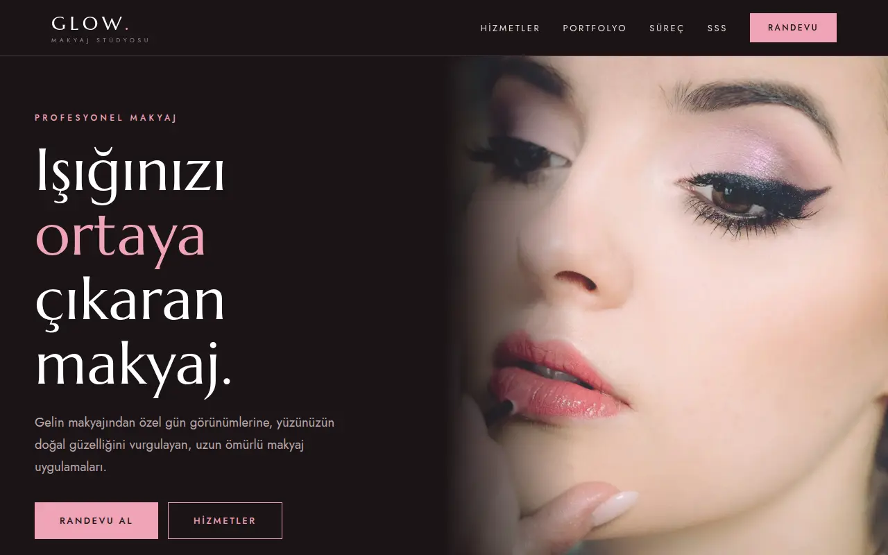 Makyaj & Gelin Makyajı Web Sitesi — Glow